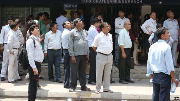 The earthquake was felt as far away as Delhi, where workers left their offices