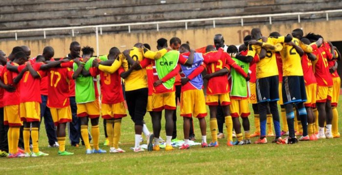Cranes gather in prayer after Thursday's training session