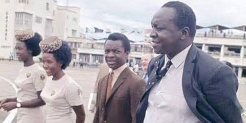 Idi Amin (right)