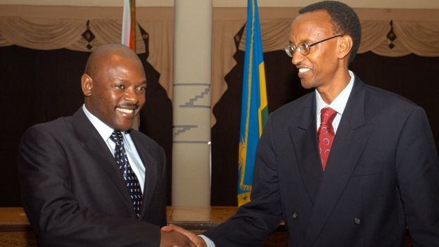 Has Burundi's Pierre Nkurunziza (l) picked up tactics from Rwanda's Paul Kagame.