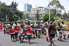 Kenyans partake in the Jamafest. 